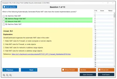 Checkpoint 156-215.80 Check Point Certified Security Administrator (CCSA R80) Practice test exam simulator test engine exam Prep practice test questions answers Image 1