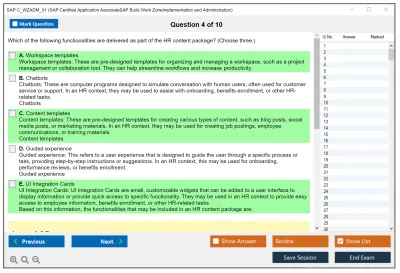 SAP C_WZADM_01 SAP Certified Application AssociateSAP Build Work ZoneImplementation and Administration Practice test exam simulator test engine exam Prep practice test questions answers Image 4
