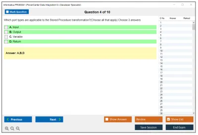 Informatica PR000041 PowerCenter Data Integration 9.x:Developer Specialist Practice test exam simulator test engine exam Prep practice test questions answers Image 4
