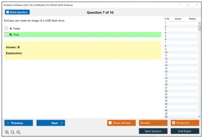 Guidance Software GD0-100 Certification Exam For ENCE North America Practice test exam simulator test engine exam Prep practice test questions answers Image 7