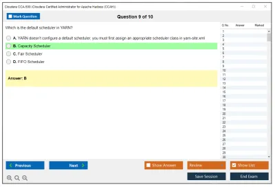 Cloudera CCA-500 Cloudera Certified Administrator for Apache Hadoop (CCAH) Practice test exam simulator test engine exam Prep practice test questions answers Image 9