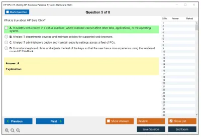 HP HP2-I15 Selling HP Business Personal Systems Hardware 2020 Practice test exam simulator test engine exam Prep practice test questions answers Image 5