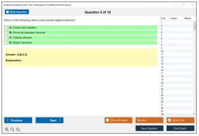 Guidance Software GD0-100 Certification Exam For ENCE North America Practice test exam simulator test engine exam Prep practice test questions answers Image 5