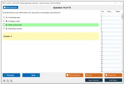 SAP C_S4FCF_1909 SAP Certified Application Associate - Central Finance in SAP S/4HANA Practice test exam simulator test engine exam Prep practice test questions answers Image 14