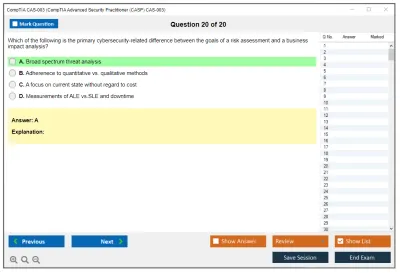CompTIA CAS-003 CompTIA Advanced Security Practitioner (CASP) CAS-003 Practice test exam simulator test engine exam Prep practice test questions answers Image 20