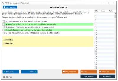 PMI PMP Project Management Professional  (2025 Version) Practice test exam simulator test engine exam Prep practice test questions answers Image 10