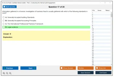 IIA IIA-CIA-Part2 Practice of Internal Auditing Practice test exam simulator test engine exam Prep practice test questions answers Image 17