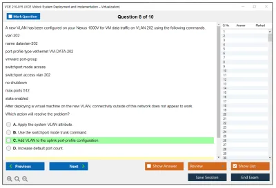 VCE 210-015 VCE Vblock System Deployment and Implementation – Virtualization Practice test exam simulator test engine exam Prep practice test questions answers Image 8