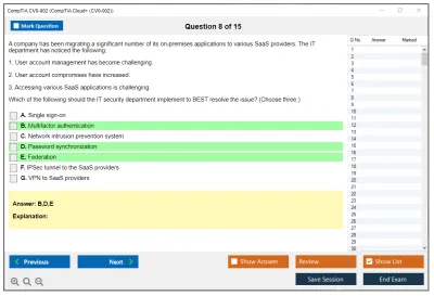 CompTIA CV0-002 CompTIA Cloud+ (CV0-002) Practice test exam simulator test engine exam Prep practice test questions answers Image 8