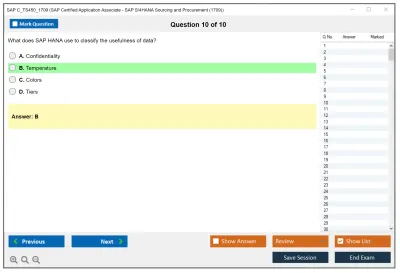 SAP C_TS450_1709 SAP Certified Application Associate - SAP S/4HANA Sourcing and Procurement (1709) Practice test exam simulator test engine exam Prep practice test questions answers Image 10