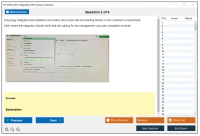 HP HPE0-S50 Integrating HPE Synergy Solutions Practice test exam simulator test engine exam Prep practice test questions answers Image 2