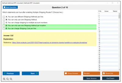 NetSuite NetSuite-ERP-Consultant NetSuite ERP Consultant Practice test exam simulator test engine exam Prep practice test questions answers Image 2