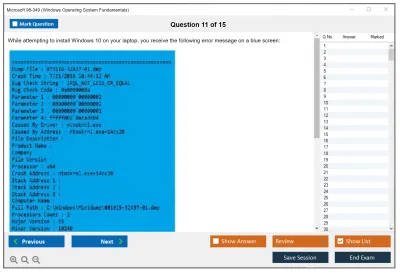 Microsoft 98-349 Windows Operating System Fundamentals Practice test exam simulator test engine exam Prep practice test questions answers Image 11
