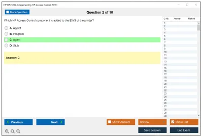HP HP2-H78 Implementing HP Access Control 2019 Practice test exam simulator test engine exam Prep practice test questions answers Image 2