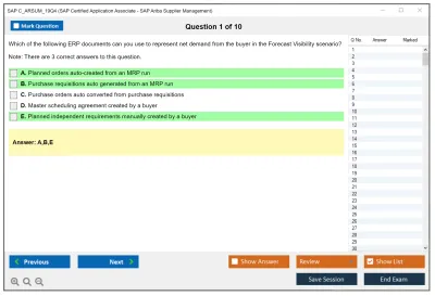 SAP C_ARSUM_19Q4 SAP Certified Application Associate - SAP Ariba Supplier Management Practice test exam simulator test engine exam Prep practice test questions answers Image 1