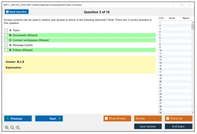 SAP C_ARCON_2208 SAP Certified Application AssociateSAP Ariba Contracts Practice test exam simulator test engine exam Prep practice test questions answers Image 3