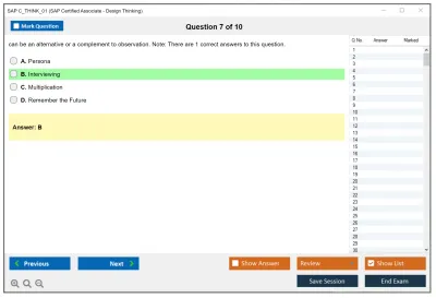 SAP C_THINK_01 SAP Certified Associate - Design Thinking Practice test exam simulator test engine exam Prep practice test questions answers Image 7
