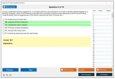 CompTIA PT1-002 CompTIA PenTest+ Practice test exam simulator test engine exam Prep practice test questions answers Image 2
