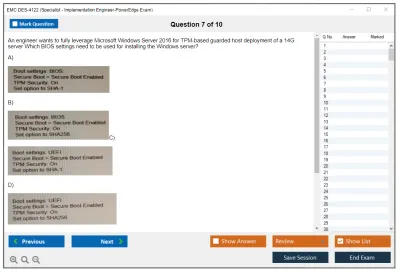 EMC DES-4122 Specialist - Implementation Engineer PowerEdge Version 2.0 Practice test exam simulator test engine exam Prep practice test questions answers Image 7