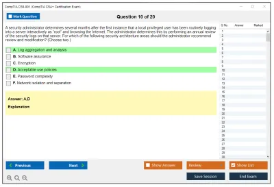 CompTIA CS0-001 CompTIA CSA+ Certification Exam Practice test exam simulator test engine exam Prep practice test questions answers Image 10
