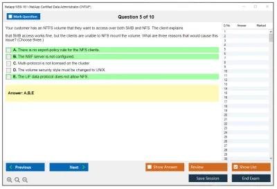 Netapp NS0-161 NetApp Certified Data Administrator-ONTAP Practice test exam simulator test engine exam Prep practice test questions answers Image 5