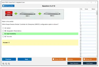 Avaya 7593X Avaya Pod Fx Integration Exam Practice test exam simulator test engine exam Prep practice test questions answers Image 6