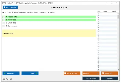 SAP C_HANAIMP_15 SAP Certified Application Associate - SAP HANA 2.0 (SPS03) Practice test exam simulator test engine exam Prep practice test questions answers Image 2