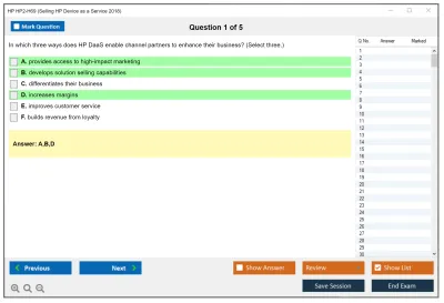 HP HP2-H69 Selling HP Device as a Service 2018 Practice test exam simulator test engine exam Prep practice test questions answers Image 1