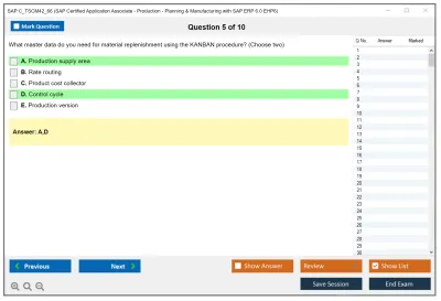 SAP C_TSCM42_66 SAP Certified Application Associate - Production - Planning &amp; Manufacturing with SAP ERP 6.0 EHP6 Practice test exam simulator test engine exam Prep practice test questions answers Image 5
