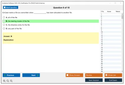 Guidance Software GD0-100 Certification Exam For ENCE North America Practice test exam simulator test engine exam Prep practice test questions answers Image 8