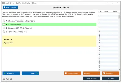 ECCouncil 312-50v10 Certified Ethical Hacker v10 Exam Practice test exam simulator test engine exam Prep practice test questions answers Image 15