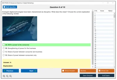 DMI PDDM Professional Diploma in Digital Marketing Practice test exam simulator test engine exam Prep practice test questions answers Image 8