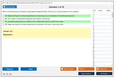 SAP C_IBP_2211 SAP Certified Application AssociateSAP IBP for Supply Chain (2211) Practice test exam simulator test engine exam Prep practice test questions answers Image 3