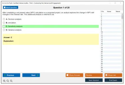 IIA IIA-CIA-Part2 Practice of Internal Auditing Practice test exam simulator test engine exam Prep practice test questions answers Image 1