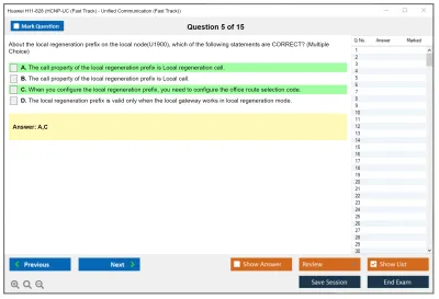 Huawei H11-828 HCNP-UC (Fast Track) - Unified Communication (Fast Track) Practice test exam simulator test engine exam Prep practice test questions answers Image 5