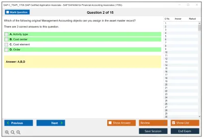SAP C_TS4FI_1709 SAP Certified Application Associate - SAP S/4HANA for Financial Accounting Associates (1709) Practice test exam simulator test engine exam Prep practice test questions answers Image 2