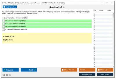 SAP C_S4FTR_2021 SAP Certified Application AssociateTreasury with SAP S/4HANA (SAP S/4HANA 2021) Practice test exam simulator test engine exam Prep practice test questions answers Image 3