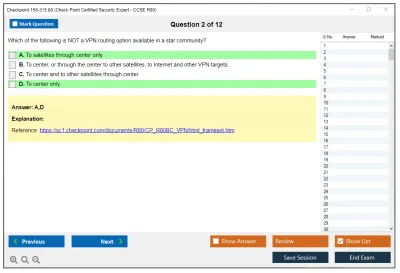 Checkpoint 156-315.80 Check Point Certified Security Expert - CCSE R80 Practice test exam simulator test engine exam Prep practice test questions answers Image 2