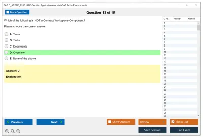 SAP C_ARP2P_2208 SAP Certified Application AssociateSAP Ariba Procurement Practice test exam simulator test engine exam Prep practice test questions answers Image 13