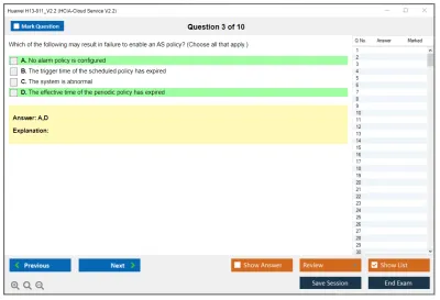 Huawei H13-811_V2.2 HCIA-Cloud Service V2.2 Practice test exam simulator test engine exam Prep practice test questions answers Image 3