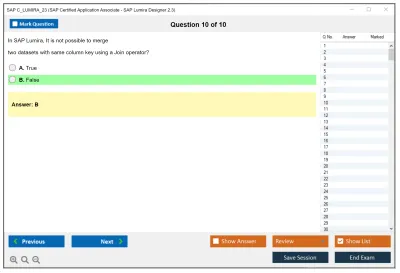 SAP C_LUMIRA_23 SAP Certified Application Associate - SAP Lumira Designer 2.3 Practice test exam simulator test engine exam Prep practice test questions answers Image 10
