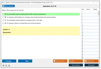 SAP C_GRCAC_10 SAP Certified Application Associate - SAP BusinessObjects Access Control 10.0 Practice test exam simulator test engine exam Prep practice test questions answers Image 9