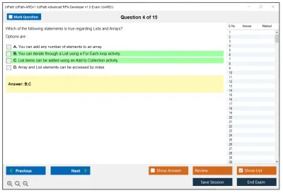 UiPath UiPath-ARDv1 UiPath Advanced RPA Developer v1.0 Exam (UiARD) Practice test exam simulator test engine exam Prep practice test questions answers Image 4