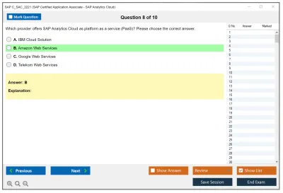SAP C_SAC_2221 SAP Certified Application Associate - SAP Analytics Cloud Practice test exam simulator test engine exam Prep practice test questions answers Image 8