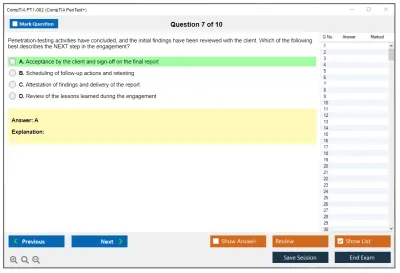 CompTIA PT1-002 CompTIA PenTest+ Practice test exam simulator test engine exam Prep practice test questions answers Image 7