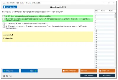 Huawei H12-261_V3.0 HCIE-Routing & Switching (Written) V3.0 Practice test exam simulator test engine exam Prep practice test questions answers Image 6