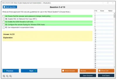VCE 210-015 VCE Vblock System Deployment and Implementation – Virtualization Practice test exam simulator test engine exam Prep practice test questions answers Image 5