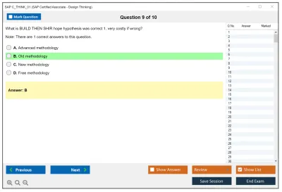 SAP C_THINK_01 SAP Certified Associate - Design Thinking Practice test exam simulator test engine exam Prep practice test questions answers Image 9