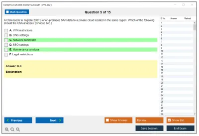 CompTIA CV0-002 CompTIA Cloud+ (CV0-002) Practice test exam simulator test engine exam Prep practice test questions answers Image 5