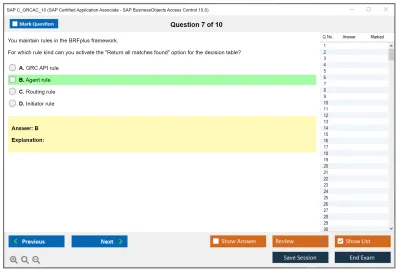 SAP C_GRCAC_10 SAP Certified Application Associate - SAP BusinessObjects Access Control 10.0 Practice test exam simulator test engine exam Prep practice test questions answers Image 7